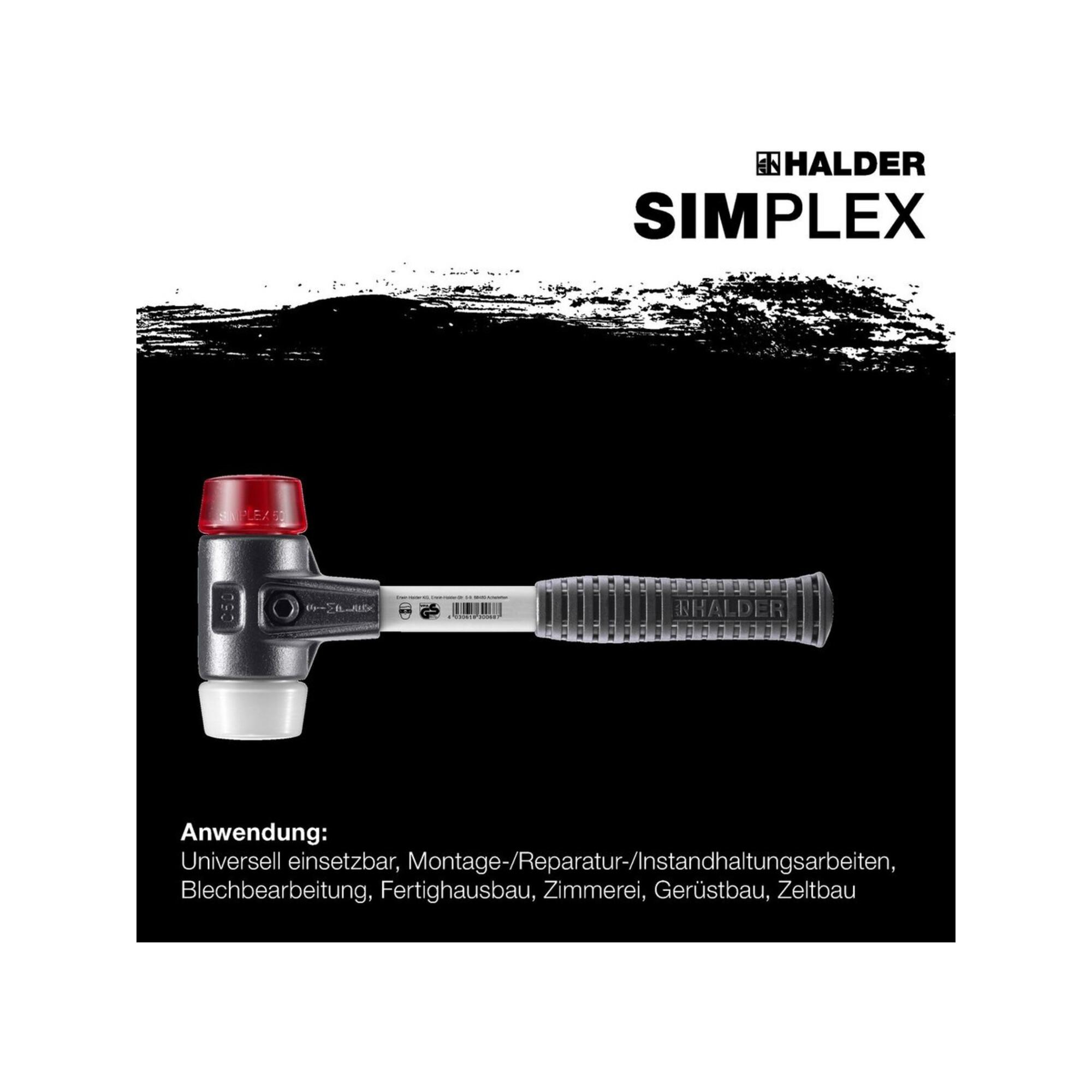 Halder SchonhammerSimplex Fiber. 40mm Plastik/SP. (3767.040)