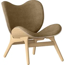Conversation Piece Sessel braun auf Eichenbeinen