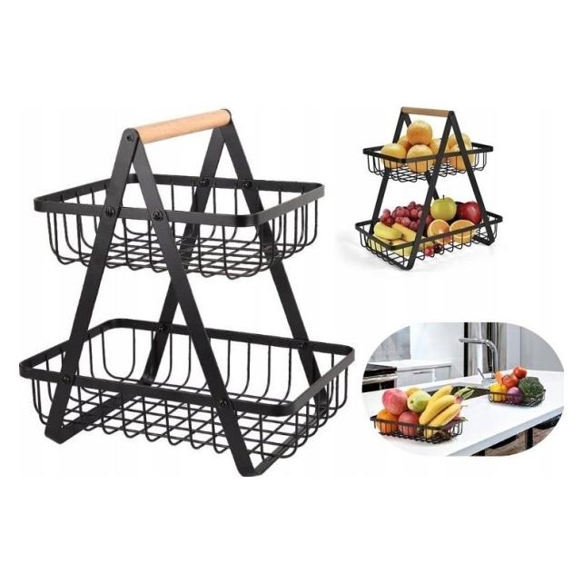 Elitehoff Koszyk Piętrowy Na Owoce Przyprawy Loft E-8084 (E-8084)