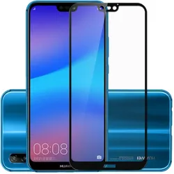 Screenguard Huawei P20 Lite Full Screen Panzerglas Schutzfolie 2.5D 9H (Huawei P20 Lite), Smartphone Schutzfolie, Schwarz