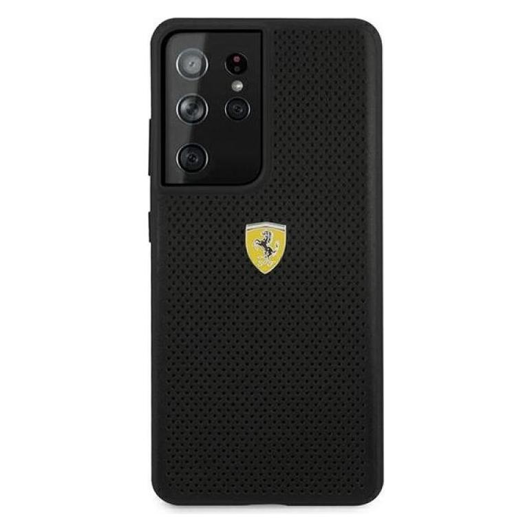 Ferrari FESPEHCS21LBK S21 Ultra G996 czarny/black hardcase On Track Perforated (Samsung Galaxy S21 Ultra) (FER000453-0)