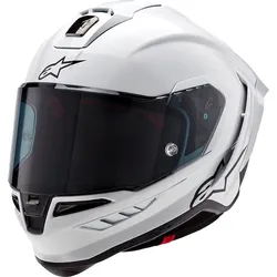 Alpinestars Supertech S-R10 Solid, Integralhelm - Weiß/Matt-Schwarz - M