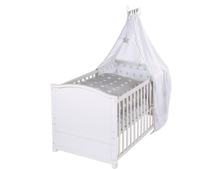 BABYBETT Sterne 2 70 x 140 cm inkl. Textilien