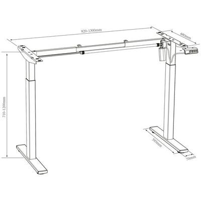 Schreibtisch Lona elektrisch verstellbar 110x50
