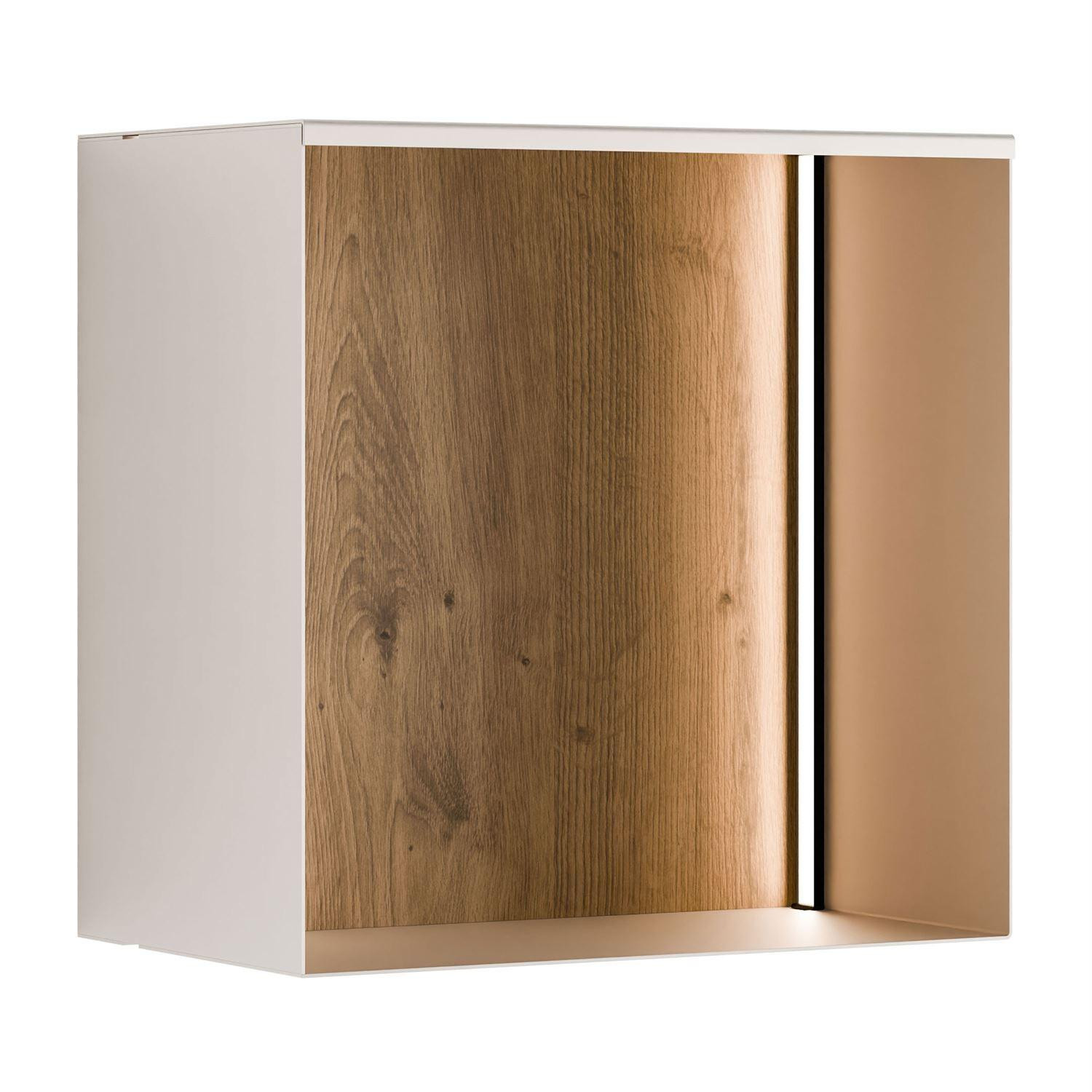 Lookway Metaalrek QUADRO met geïntegreerde LED-verlichting, Kasjmir / Artisan