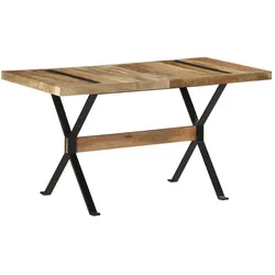 vidaXL, Esstisch, Marrania (Raues Mangoholz) (140 x 70 x 76 cm)