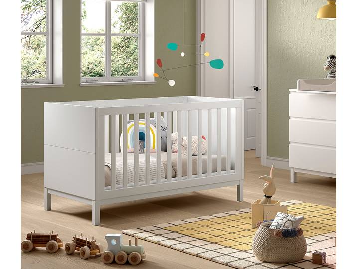 home24 Babybed dat meegroeit 70 x 140 cm wit