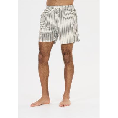 Badeshorts NOU "Enrique", Herren, Gr. XL, US-Größen, grau (altweiß), 100% Polyester, gestreift, Badehosen Badeshorts, mit Quick Dry-Funktion