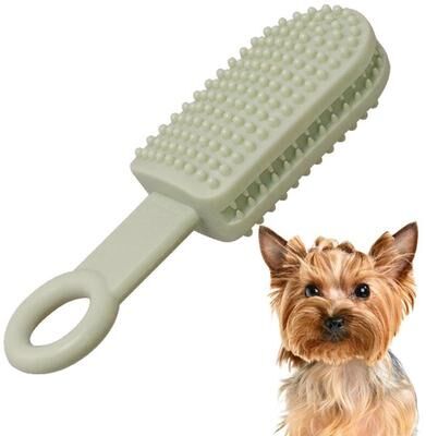 United DentalClean TPR Dog Chew Stick Interactive Teeth Cleaning Toy For Aggressive Chewers green