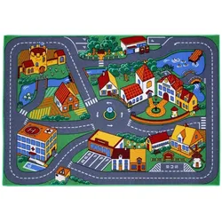 Meubinex, Spielteppich + Spielmatte, Quiet Town Teppich 95x133cm Filzr?cken