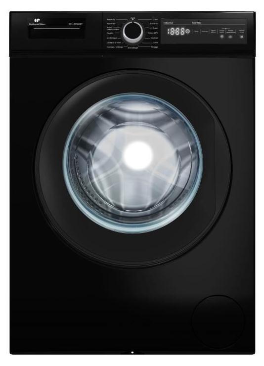 CONTINENTAL EDISON CELL10140IBT Bullauge-Waschmaschine - 10 kg - Breite 59,6 cm - - 1400 U/min - Induktionsmotor - Mattschwarz