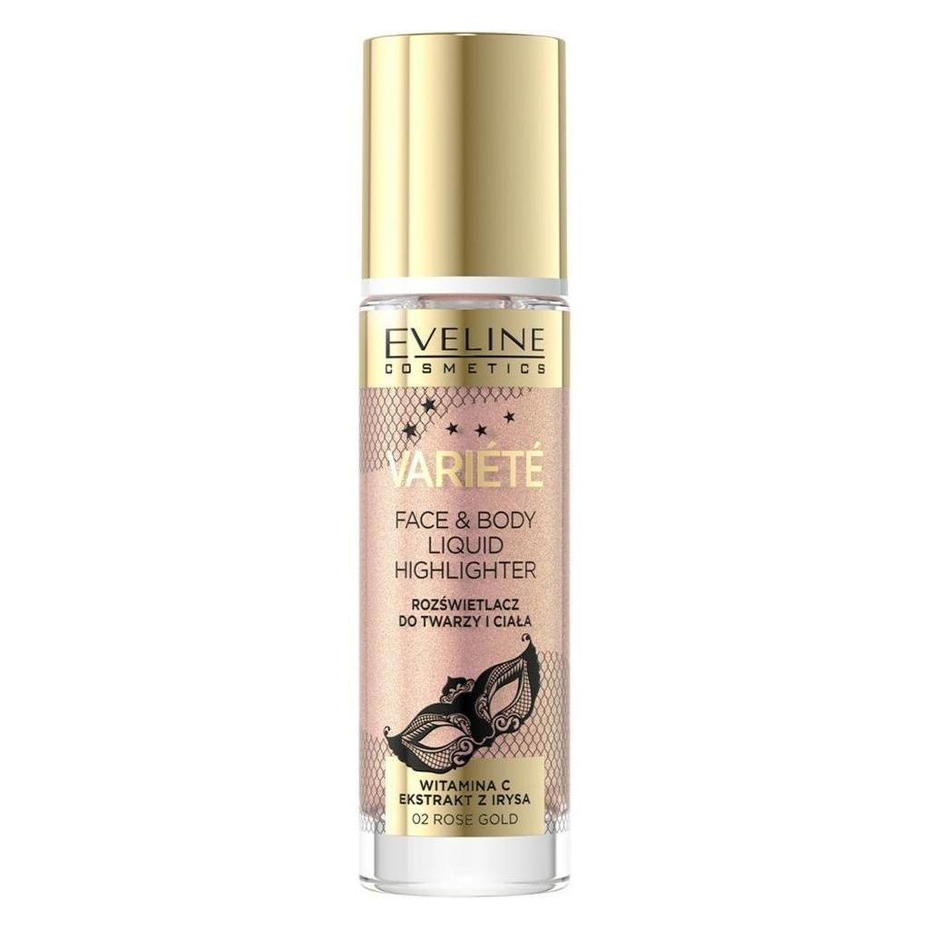 Eveline Variete Gesicht und Körper Highlighter 02 Rose Gold 30ml (Rose Gold, Highlighter, 30 ml) (5903416043409)