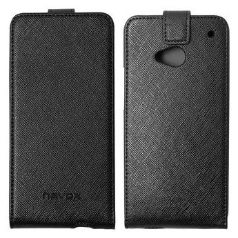 Nevox RELINO Case for HTC One (M7) FLIP Tasche, black-grey, Blister (4250686401530) (HTC One M7) (1153)