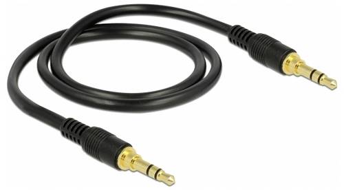 Delock 85545 Audio Verbindungskabel [1x Klinkenstecker 3.5mm - 1x Klinkenstecker 3.5 mm] 0.50m Schwarz