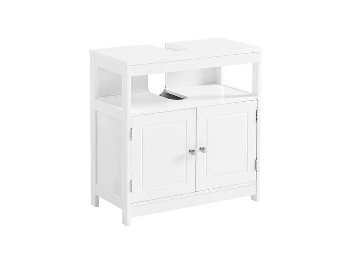 Hansiro Waschbeckenunterschrank MIT Türen, Weiß, 30x60x60 cm, Badezimmer, Badmöbel, Waschbeckenunterschränke