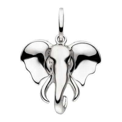 Kettenanhänger JOBO "Anhänger Elefant", silber (silber 925), Schmuckanhänger, Damen, Silber 925 (Sterlingsilber), Kettenanhänger, 925 Silber