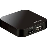 DUB-H4, USB-Hub schwarz, mit Netzteil