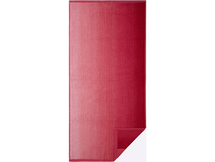 Handtuch DYCKHOFF Gr. 2, rot (pink), B:70cm L:140cm, 100% Baumwolle, Handtücher, Handtuch