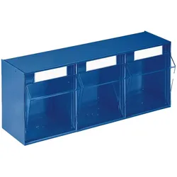 Lockweiler, Dokumentenablage, Klarsichtmagazin H242xB600xT203mm 3 x E Kunststoff blau