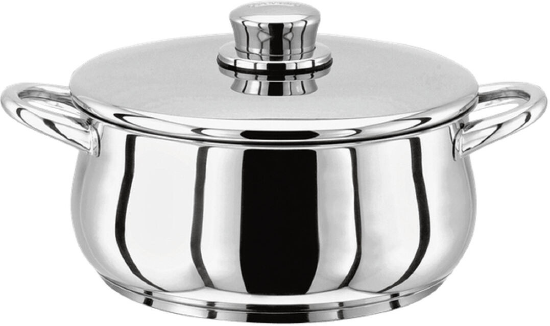 Stellar 1000, 16cm Stainless Steel Casserole with Lid, 1.3L Silver 1.3L
