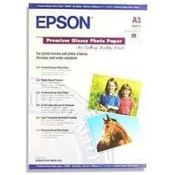 Epson Premium Glossy (250 g/m2, A3+, 20 Stk.), Fotopapier, Weiss