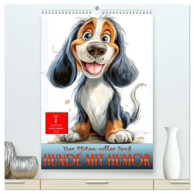 Hunde mit Humor (hochwertiger Premium Wandkalender 2026 DIN A2 hoch), Kunstdruck in Hochglanz