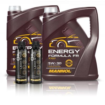 Mannol 2x 5 L 7707 Energy Formula FR 5W-30+2x 250 ml Oil Leak Stop [Hersteller-Nr. 40643295]