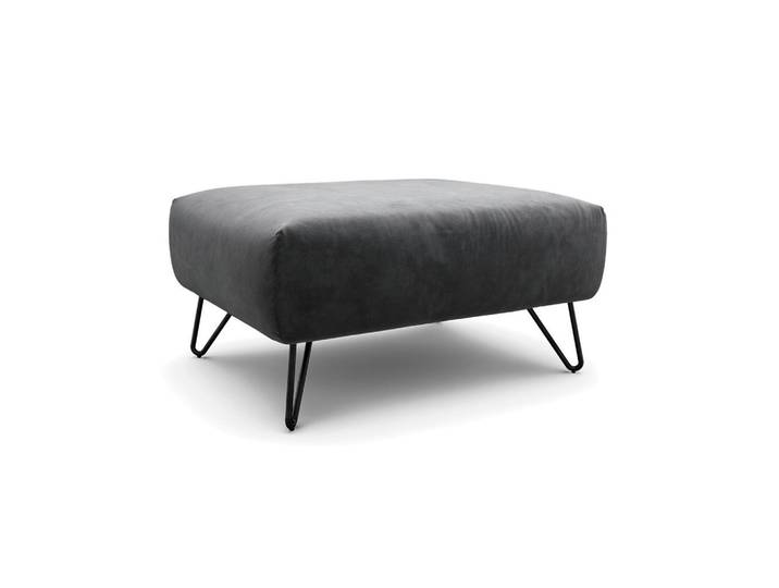 Sensoo Hocker Cosy, Anthrazit, Metall, 90x70x46 cm, Stoffauswahl, Wohnzimmer, Hocker, Sitzhocker