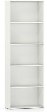 Costway 5-Shelf Storage Bookcase Modern Multi-Functional Display Cabinet-White