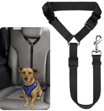 Uplifted Goods Pet Car Safety Restraint For Dogs & Cats black m