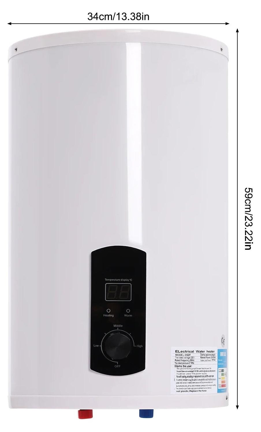 Selius Geiser Elektrische Boiler met 30 liter inhoud