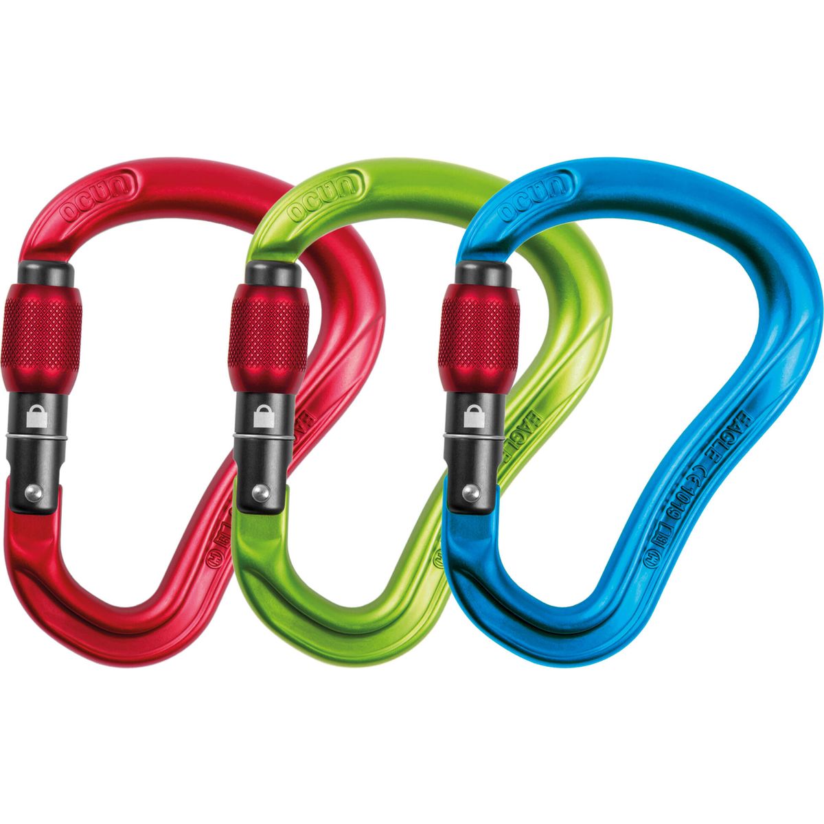 Ocun Eagle HMS Screw 3-pack red, blue, green 04704