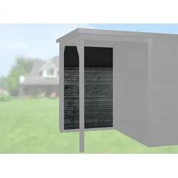 Weka Rückwand für Anbau 295 cm für Designhaus 172 „wekaLine“-anthrazit