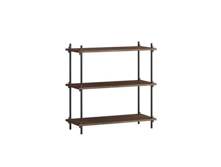 MOEBE Shelving System Classic Regal Räuchereiche-black, 86x85x35 cm, S.85.1.A