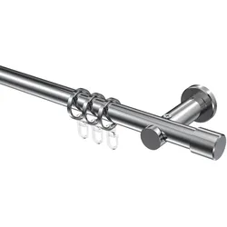 GARDINENSTANGE Platon Santo 100 cm, 1-läufig, 20 mm Ø Chrom