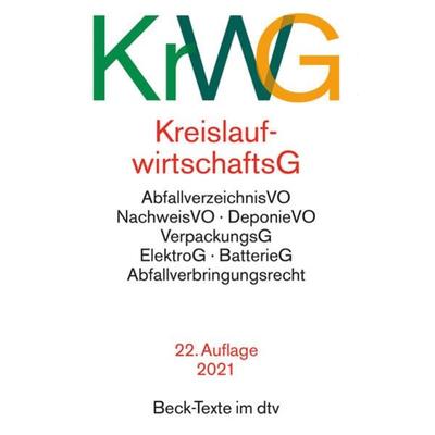 Kreislaufwirtschaftsgesetz, Taschenbuch von , dtv, 978-3-406-76892-7