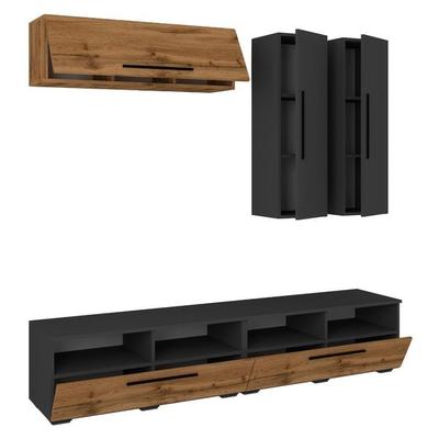 Schrankwand Wohnzimmer Anbauwand Wohnwand Arila XL