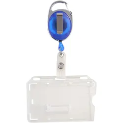 Kartenhalter mit Jojo 1 Schieber | blau, transparent, Hartplastik