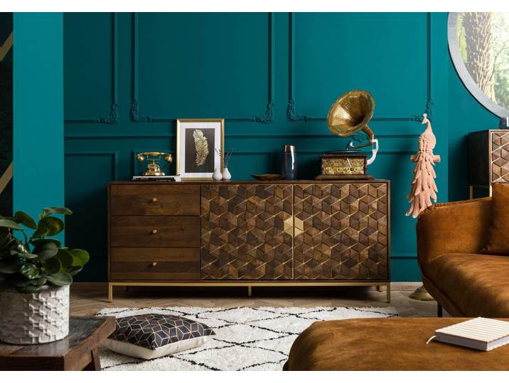 Sideboard Mango 180x40x77 braun geölt DIAMOND #210