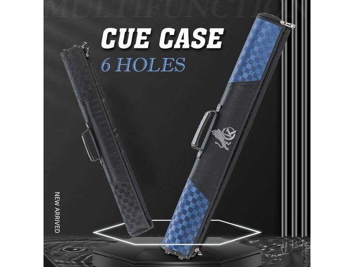 Étui pour queue de billard KONLLEN avec 6 emplacements, étui rigide pour queue de billard, étui pour 2x4 queues de billard et étui en tissu Oxford pour accessoires de billard