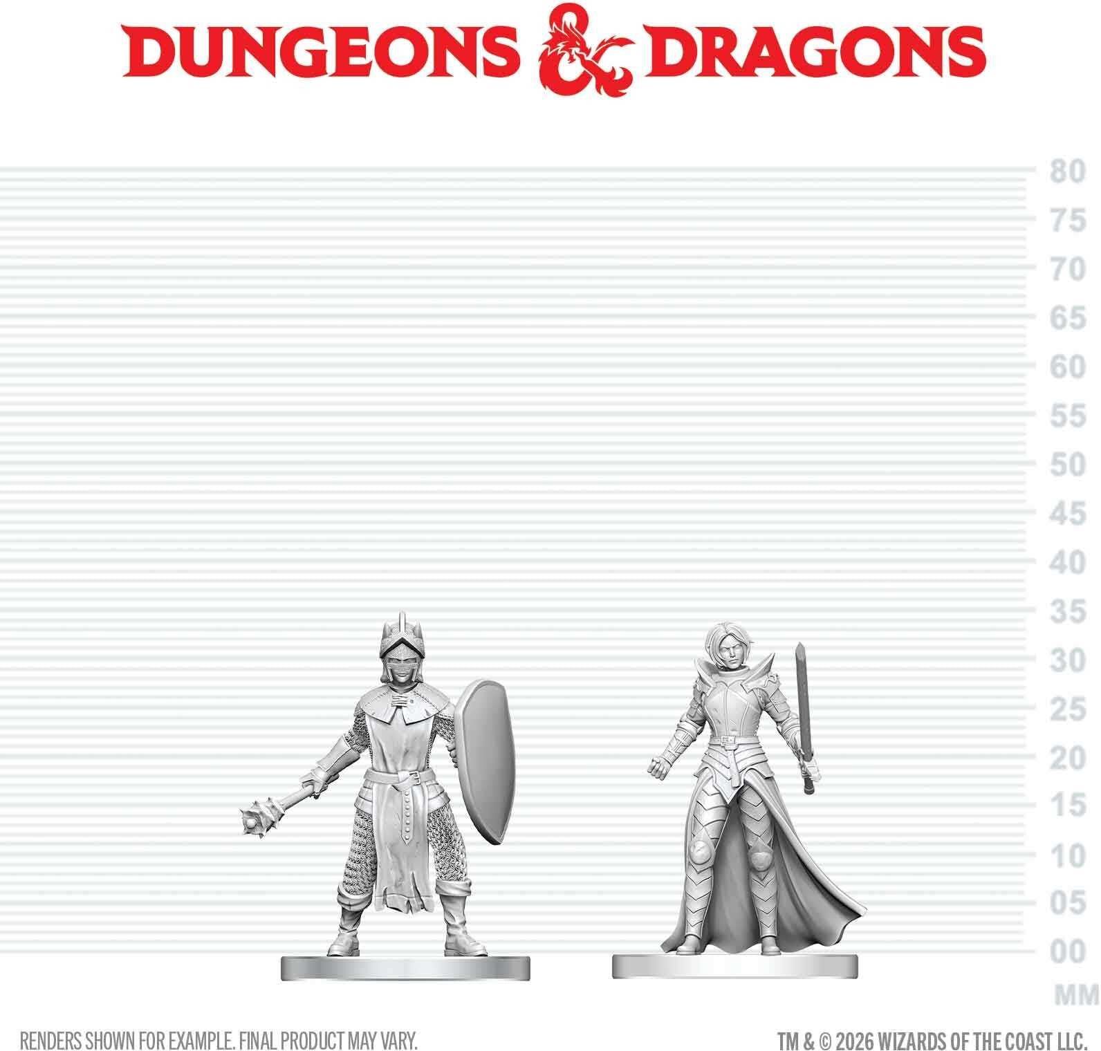 Wiz Kids LLC D&D; Nolzur's Marvelous Unpainted Miniatures: Black Gauntlet ; Zhentilar Paladin of Bane (W29) for Tabletop Roleplaying Games, Ages 14+, 2-5 Players,