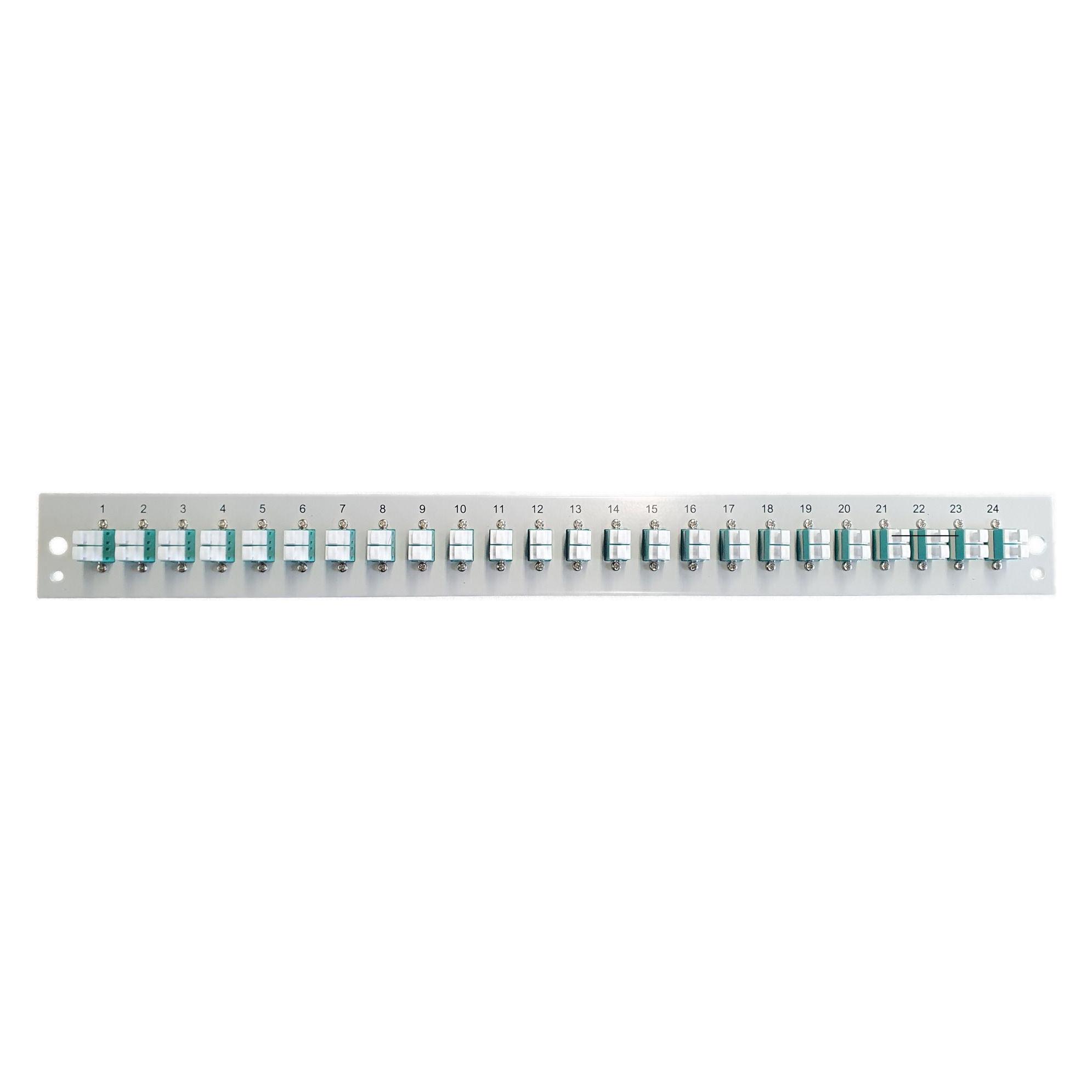 EFB Elektronik Bestückte Frontblende mit 24 x LC Duplex Kupplung OM3 schwarz (SB-FP-S-24SC-S-OM3)