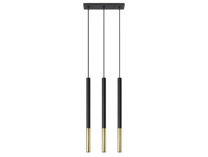 Lampe suspendue MOZAICA 3L noir/doré 3xG9 8W acier 90x5x30cm Sollux Lighting