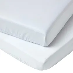 KINDER-SPANNBETTLAKEN 2er-Set, Bio-Baumwolle, 70/140 cm
