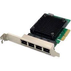 Digitus RTL8125B (PCI-E x4), Netzwerkkarte, Grün, Schwarz
