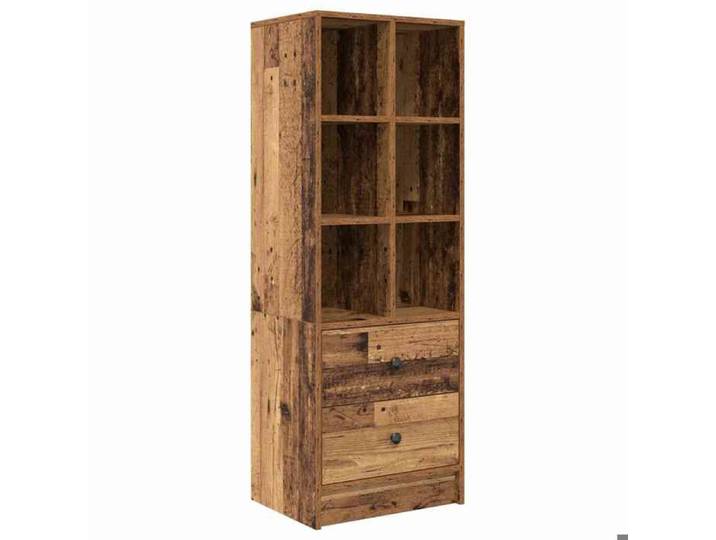 Armoire polyvalente Commode Haut Cabinet avec tiroir Bois ancien - Contemporain - 45 5 x 34 x 127 cm{10018}