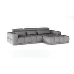 Ecksofa Panama Stoff Grau Anthrazit