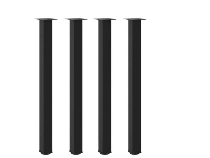HGDFWRQW Bartischbeine 4er Set Schwarz 110-112 cm Tischgestell Stahl Ideal für Stehtische in Küche oder Essbereich mit verstellbaren Nivellierfüßen für stabilen Stand ohne Bodenkratzer.
