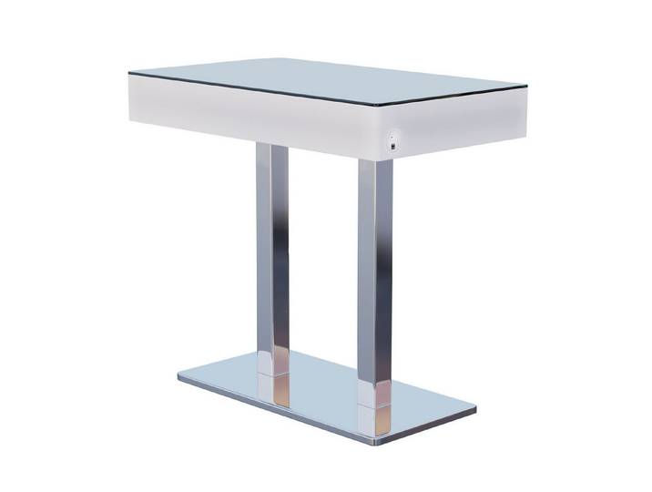 GGMMÖBEL Bistrotisch Coozy Polycarbonat (1 Stück), Rechteckig Aussen Energiesparend/Farben einstellbar/USB Anschluss