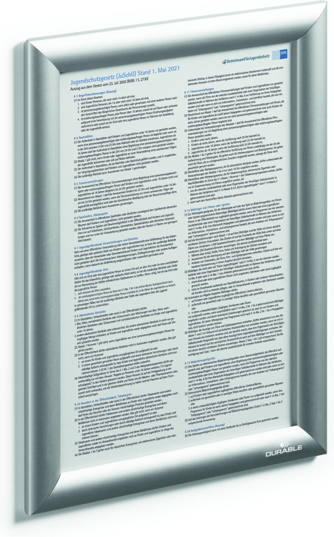 DURABLE Klapprahmen Aluminium A4 silber (479623)